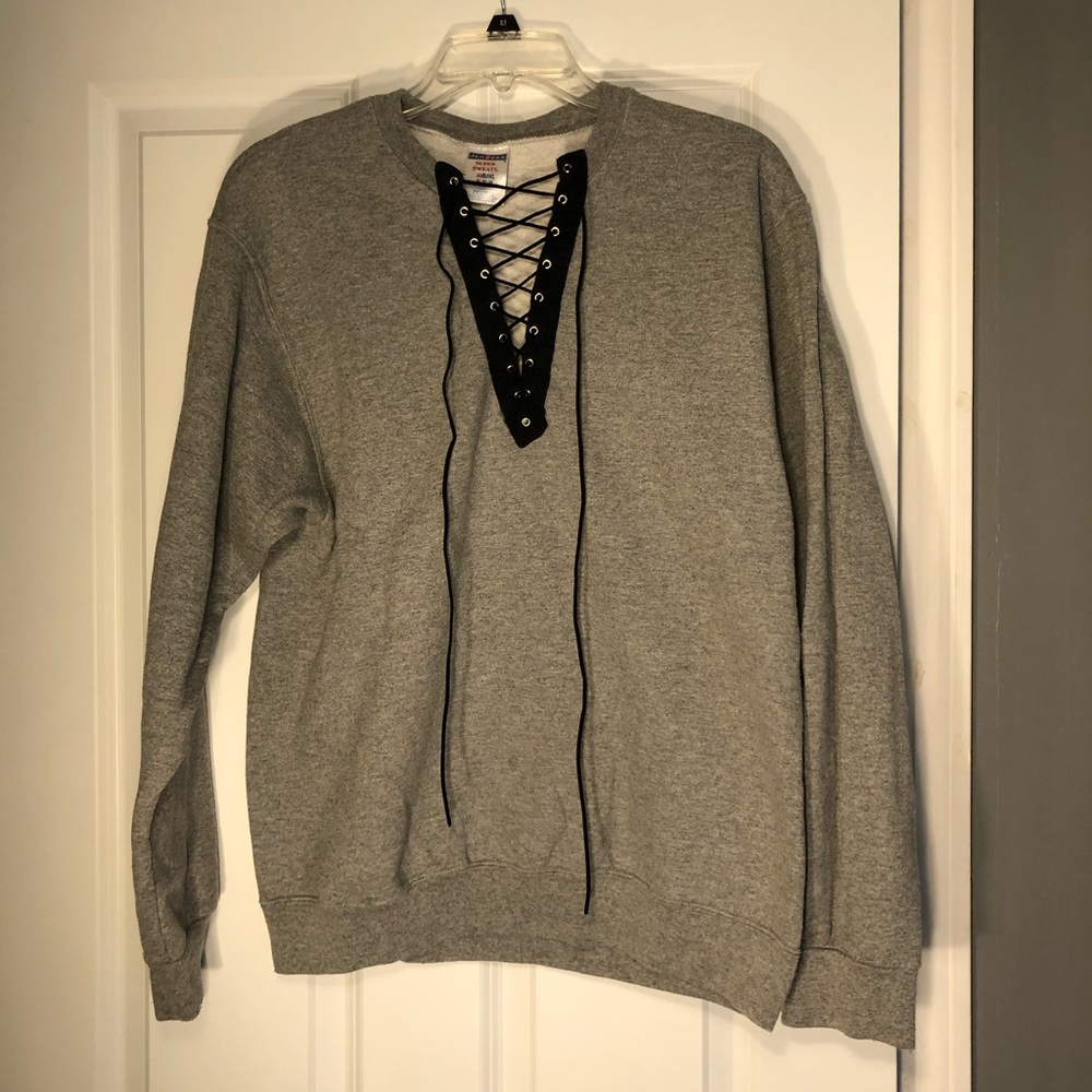 Grey crew neck
